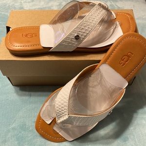 NWT White UGG Sandals size 6.5